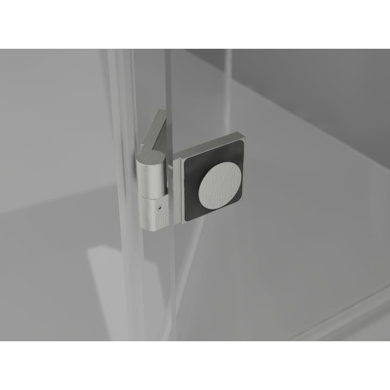 Mexen Lunar-F L skládací sprchové dveře pravé 130 cm, transparentní, kartáčovaný nikl - 836SL-130-050-97-00-P