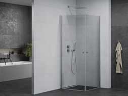 Mexen Pretoria Duo sprchový kout s výklopnými dveřmi 90 x 90 cm, transparentní, chrom - 852-090-090-02-00