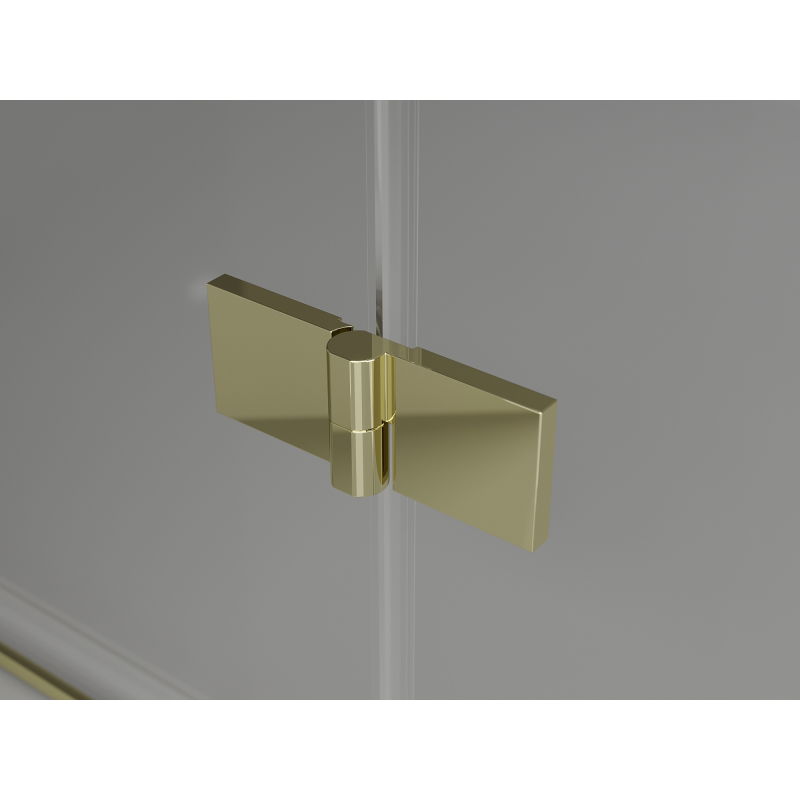 Mexen Lunar L sprchové dveře výklopné levé 140 cm, transparentní, zlaté - 834SL-140-050-50-00-L