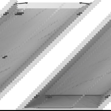 Mexen Lunar sprchové dveře otevírací levé 140 cm, transparentní, gun gray kartáčovaný - 834S-140-050-66-00-L