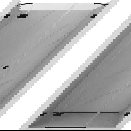 Mexen Lunar otočné sprchové dveře levé 150 cm, transparentní, černé - 834S-150-050-70-00-L