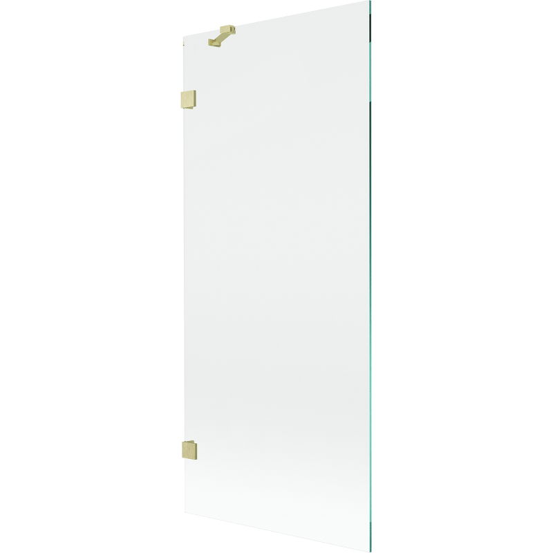 Mexen Lunar vanová zástěna jednokřídlá 80 x 150 cm, transparentní, zlatý kartáčovaný - 897-080-000-55-00