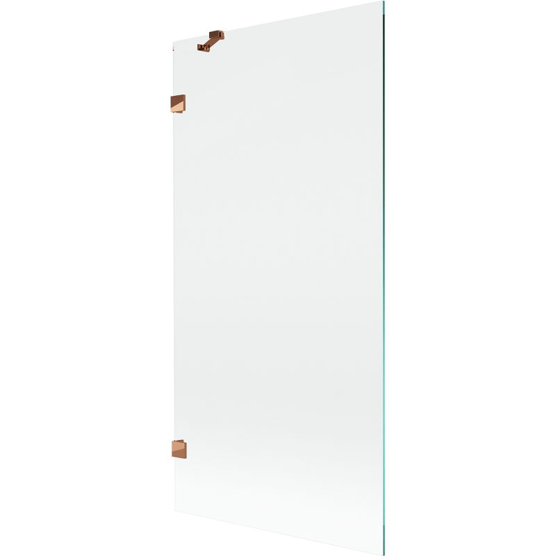 Mexen Lunar vanová zástěna jednokřídlá 90 x 150 cm, průhledná, růžové zlato - 897-090-000-60-00