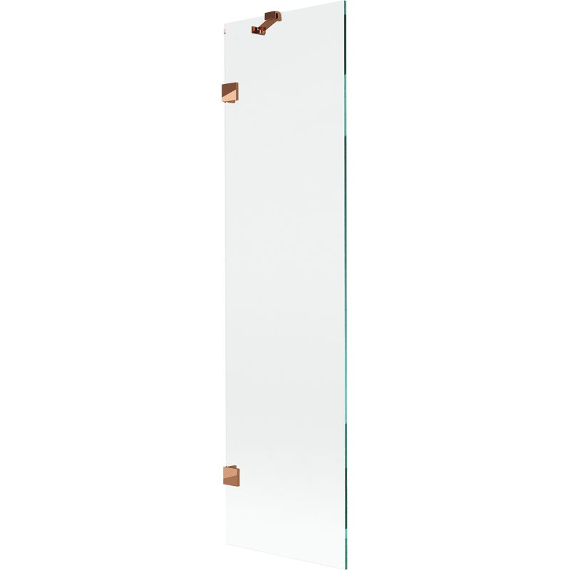 Mexen Lunar vanová zástěna jednokřídlá 50 x 150 cm, transparentní, růžové zlato - 897-050-000-60-00