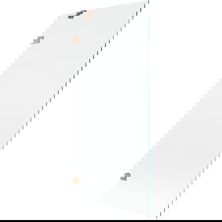 Mexen Lunar vanová zástěna jednokřídlová 80 x 150 cm, transparentní, kartáčovaná měď - 897-080-000-65-00