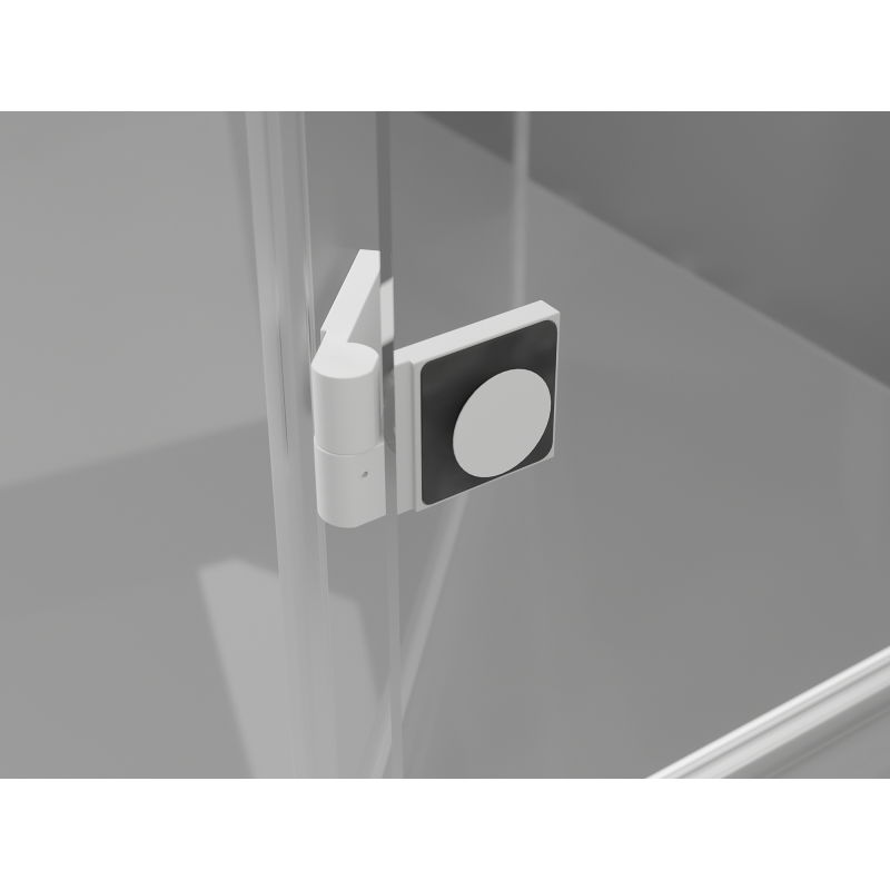 Mexen Lunar sprchové dveře otevíravé pravé 155 cm, transparentní, bílé - 834S-155-050-20-00-P