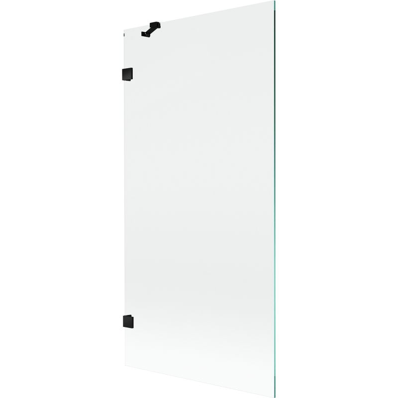 Mexen Lunar vanová zástěna jednokřídlá 90 x 150 cm, průhledná, černá - 897-090-000-70-00