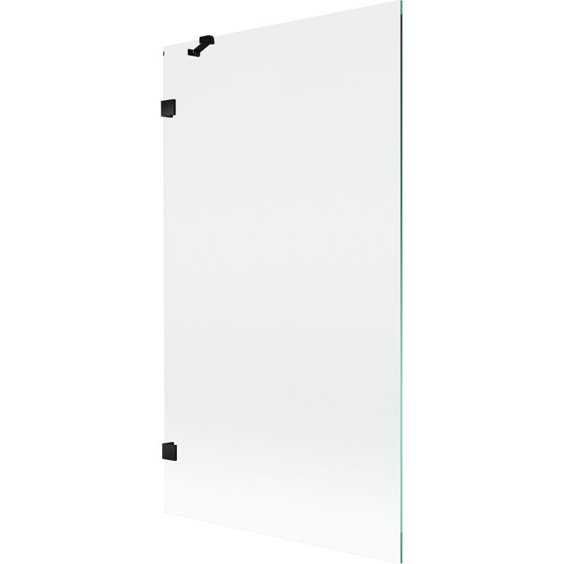 Mexen Lunar vanová zástěna 1-dílná 100 x 150 cm, transparentní, černá - 897-100-000-70-00