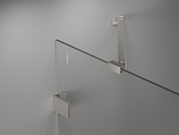 Mexen Lunar sprchová zástěna 1-křídlová 60 x 150 cm, transparentní, kartáčovaný nikl - 897-060-000-97-00