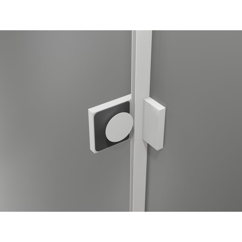 Mexen Lunar L vanová zástěna 1-křídlová 80 x 150 cm, průhledná, bílá - 897L-080-000-20-00