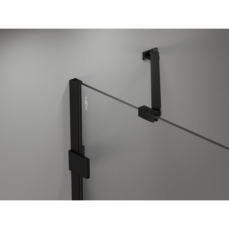 Mexen Lunar sprchové dveře otočné pravé 120 cm, transparentní, černé - 834S-120-050-70-00-P