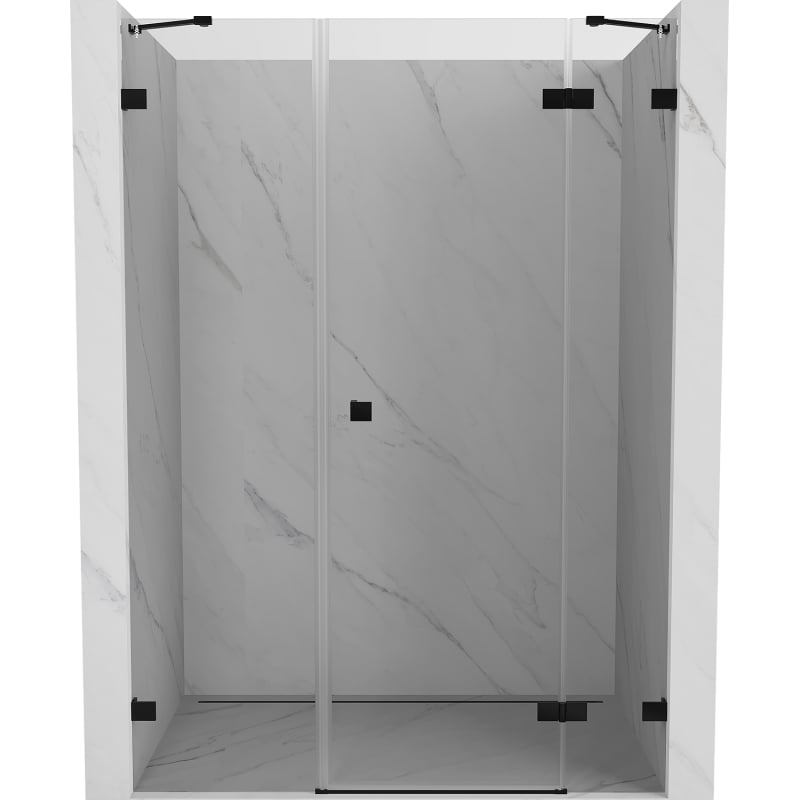 Mexen Lunar sprchové dveře otočné pravé 125 cm, transparentní, černé - 834S-125-050-70-00-P