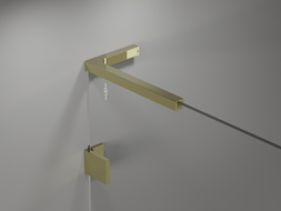 Mexen Lunar L vanová zástěna jednokřídlá 80 x 150 cm, transparentní, zlatá - 897L-080-000-50-00