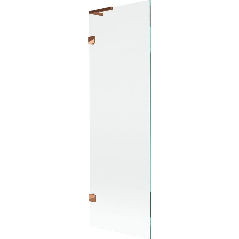 Mexen Lunar L vanová zástěna jednodílná 60 x 150 cm, transparentní, růžové zlato - 897L-060-000-60-00