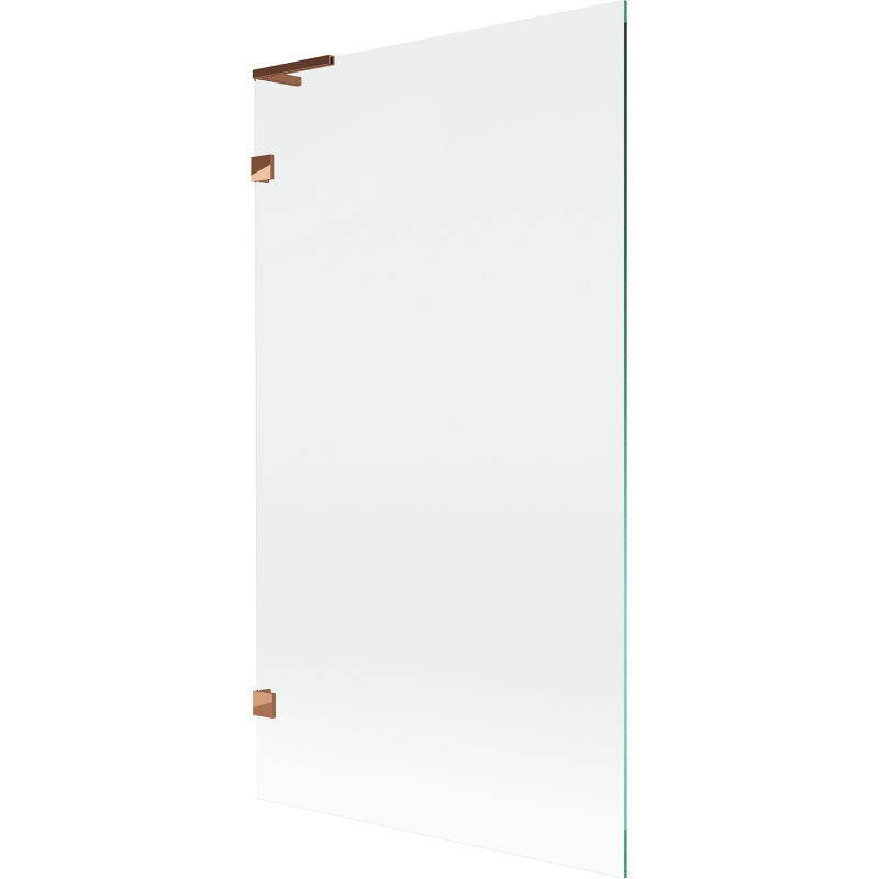 Mexen Lunar L vanová zástěna jednokřídlá 100 x 150 cm, transparentní, růžové zlato - 897L-100-000-60-00