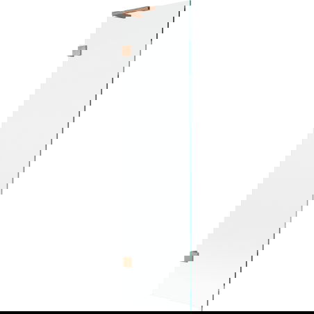 Mexen Lunar L vanová zástěna 1-křídlová 50 x 150 cm, transparentní, kartáčovaná měď - 897L-050-000-65-00