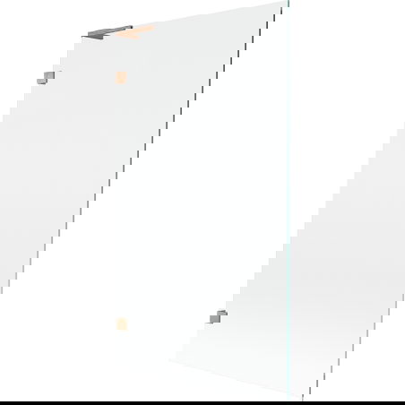 Mexen Lunar L vanová zástěna 1-křídlová 100 x 150 cm, transparentní, kartáčovaná měď - 897L-100-000-65-00