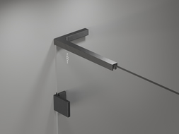 Mexen Lunar L vanová zástěna jednokřídlová 50 x 150 cm, transparentní, gun gray kartáčovaný - 897L-050-000-66-00