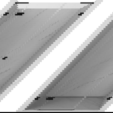 Mexen Lunar L sprchové dveře sklopné levé 120 cm, transparentní, černé - 834SL-120-050-70-00-L