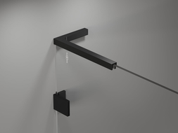 Mexen Lunar L vanová zástěna 1-křídlová 60 x 150 cm, transparentní, černá - 897L-060-000-70-00