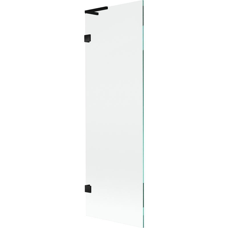 Mexen Lunar L vanová zástěna 1-křídlová 60 x 150 cm, transparentní, černá - 897L-060-000-70-00