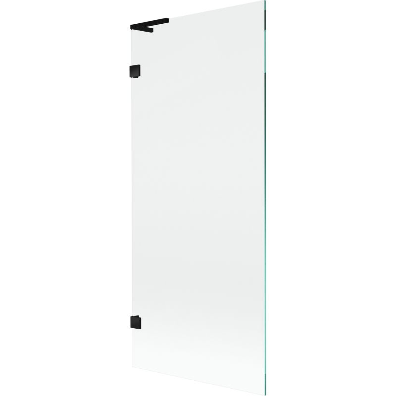 Mexen Lunar L vanová zástěna 1-křídlová 80 x 150 cm, průhledná, černá - 897L-080-000-70-00