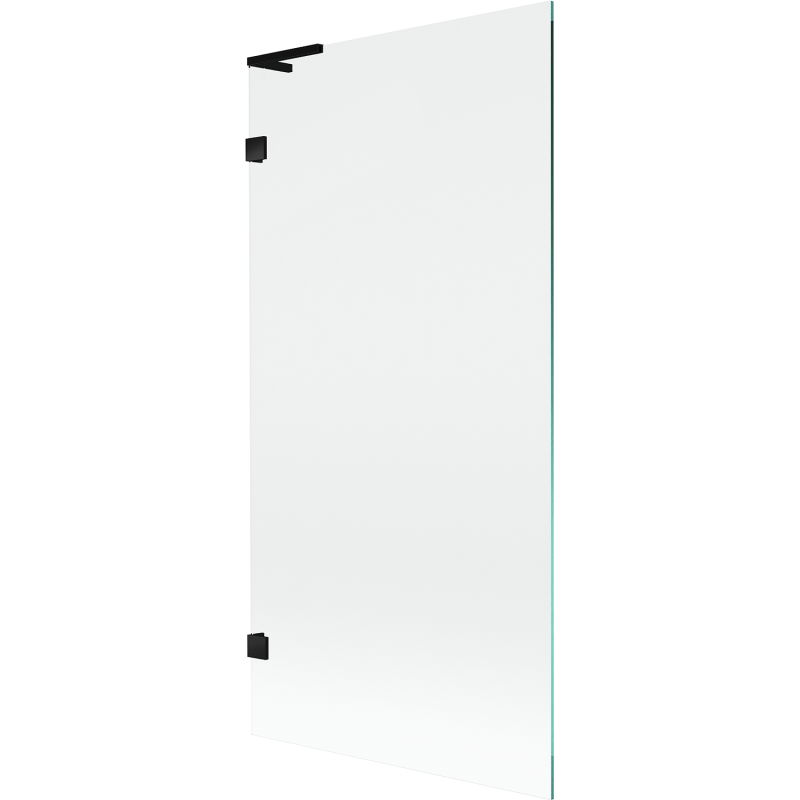 Mexen Lunar L vanová zástěna 1-křídlová 90 x 150 cm, transparentní, černá - 897L-090-000-70-00