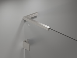 Mexen Lunar L vanová zástěna 1-křídlová 80 x 150 cm, transparentní, kartáčovaný nikl - 897L-080-000-97-00