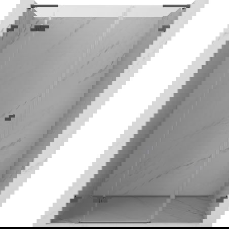 Mexen Lunar L sprchové dveře výklopné levé 140 cm, transparentní, gun metal - 834SL-140-050-95-00-L