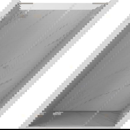 Mexen Lunar L sprchové dveře výklopné levé 160 cm, transparentní, kartáčovaný nikl - 834SL-160-050-97-00-L