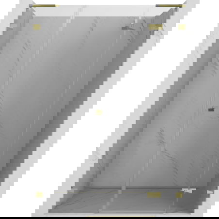 Mexen Lunar L sprchové dveře otevírací pravé 125 cm, transparentní, zlaté - 834SL-125-050-50-00-P