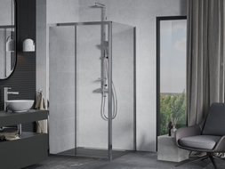 Mexen Apia sprchový kout posuvný 100 x 100 cm, transparentní, chrom - 840-100-100-01-00