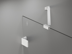 Mexen Lunar vanová zástěna 2-křídlá pravá 110 x 150 cm, transparentní, bílá - 897-110-100-20-00-P