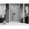 Mexen Lunar L sprchové dveře otočné pravé 140 cm, transparentní, gun gray kartáčovaný - 834SL-140-050-66-00-P