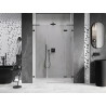 Mexen Lunar L sprchové dveře otočné pravé 140 cm, transparentní, gun gray kartáčovaný - 834SL-140-050-66-00-P