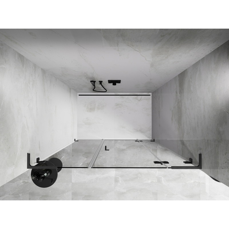 Mexen Lunar L sprchové dveře otočné pravé 140 cm, transparentní, gun gray kartáčovaný - 834SL-140-050-66-00-P