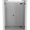 Mexen Lunar L sprchové dveře otočné pravé 130 cm, transparentní, černé - 834SL-130-050-70-00-P