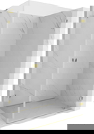 Mexen Lunar-B L sprchový kout vyklápěcí pravý 75 x 70 cm, průhledný, zlatý - 832L-075-070-50-00-P