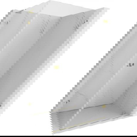 Mexen Lunar-B L sprchová kabina otevírací pravá 95 x 80 cm, transparentní, zlatá - 832L-095-080-50-00-P