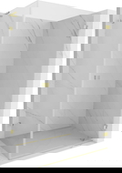 Mexen Lunar-B L sprchový kout s otvíratelnými dveřmi pravý 80 x 70 cm, transparentní, mosaz kartáčovaný - 832L-080-070-55-00-P