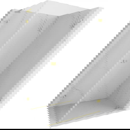 Mexen Lunar-B L sprchový kout pravý 85 x 70 cm, transparentní, zlatý kartáčovaný - 832L-085-070-55-00-P