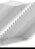 Mexen Lunar-B L sprchový kout pravý 100 x 70 cm, transparentní, zlatý kartáčovaný - 832L-100-070-55-00-P