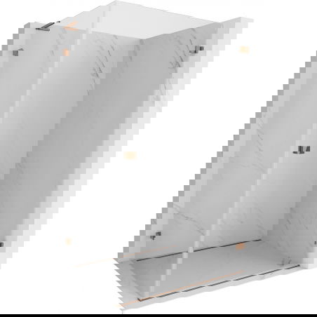 Mexen Lunar-B L sprchový kout otevírací pravý 85 x 70 cm, transparentní, růžové zlato - 832L-085-070-60-00-P