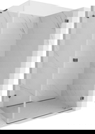 Mexen Lunar-B L sprchový kout otevíratelný pravý 100 x 70 cm, transparentní, kartáčovaný zbraňově šedý - 832L-100-070-66-00-P