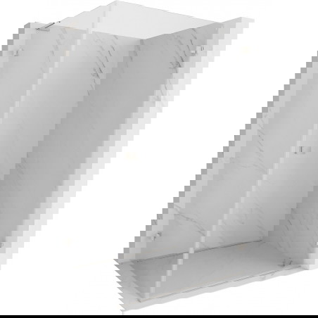 Mexen Lunar-B L sprchový kout výklopný pravý 90 x 80 cm, transparentní, kartáčovaný nikl - 832L-090-080-97-00-P