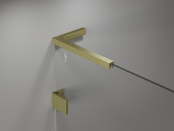 Mexen Lunar L vanová zástěna dvoukřídlá pravá 80 x 150 cm, transparentní, zlatý kartáčovaný - 897L-080-100-55-00-P