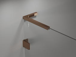 Mexen Lunar L vanová zástěna dvoukřídlá pravá 80 x 150 cm, transparentní, růžové zlato - 897L-080-100-60-00-P