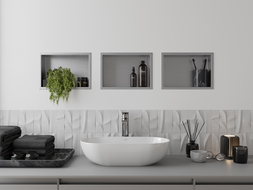 Mexen X-Wall-R výklenková polička s límcem 30 x 20 cm, inox - 1910302010