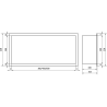 Mexen X-Wall-R výklenková polička s límcem 30 x 20 cm, inox - 1910302010