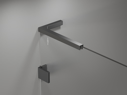 Mexen Lunar L vanová zástěna 2-křídlová levá 120 x 150 cm, transparentní, gun metal - 897L-120-100-95-00-L